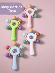Baby Rattle Manhattan Educational Rattle Toy With suction cup Grip training Teething toy Infant Soothing toy