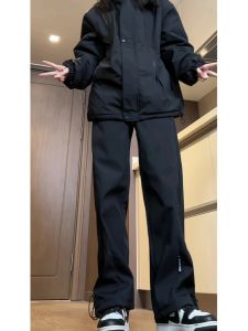 Quần Leo Núi Nam Mùa Thu Đông Có Lót Lông Cừu Chống Thấm Nước Quần Dài Ống Đứng Quần Dài Thường Ngày Thời Trang Mỹ