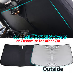 For Tesla Model 3+ Y Juniper 2024 2025 Front Back Windshield Sun Shade Anti-UV Sun Visor Screen Protection Cover Car Sunshade