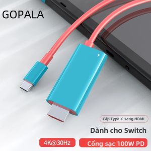Cáp Sạc PD 4K 1080P 100W Loại C Sang HDMI Cho Trò Chơi HDTV Tương Thích Với Máy Tính Bảng Laptop Điện Thoại Di Động Sàn Hơi Nước 2M USB 3.1