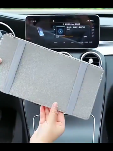Car Sun Visor Organizer  Storage Bag Card Holder Car Accessories Interior Organizer with Multi Pocket Net
