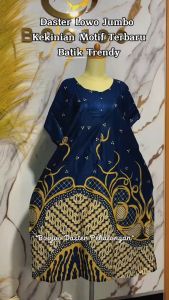 Paket Ambyarr 3Pcs Daster Lowo Batik Parang Jumbo Bahan Rayon Premium LD140 Busui Friendly