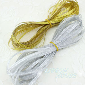 (40 meters/roll)1/8(3mm) polyester organza ribbons Christmas packaging ribbon high-grade quality squares ribbons