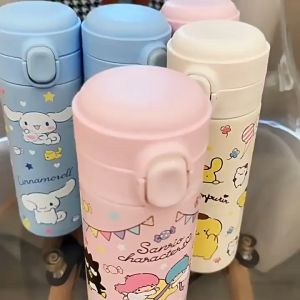 Kids Fashion Sanrio Water Bottle 400ML/500ML Kuromi Melody Cinnamoroll- Stainless Steel Material BPA Free