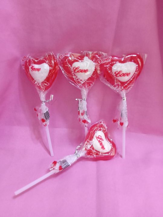 heart lollipop hard candy 5pesos each individually wrapped Lazada PH