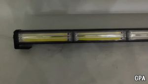 CPA (6728) 12-24V 36W 4 LED 24" COB TRAFFIC STROBE LIGHT BAR FOR POLICE EMERGENCY (WHITE BLUE)