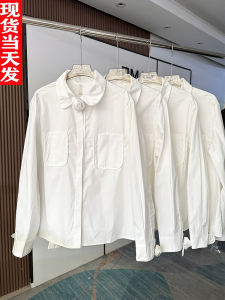 Áo Sơ Mi Cotton Trắng MONA Dành Cho Nữ Thiết Kế Ngọt Ngào Trẻ Trung Dáng Ôm Vừa Vặn Dài Tay Cổ Vuông Mặc Trong Mùa Thu Đông