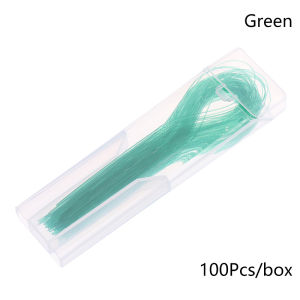 HNKMP | 【100Pcs Dental Floss Threader Dental Traction Line Oral For Crown Brace Bridge Implant Hoop Threading Braces Steel Traction】