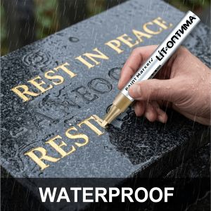 Tombstone Marker Pen Restores Worn Text on the Surface of the Stone Quick Drying Oily Fine Pen Tip