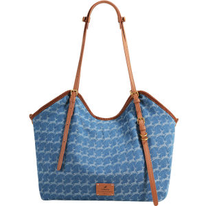 ITAMOOD | 2026 Early Autumn New Arrival Womens Large Capacity Denim Canvas Commuter Tote Bag