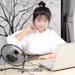 JIASHI Quạt tản nhiệt động cơ không chổi than sạc USB cỡ nhỏ không gây tiếng ồn tiện lợi