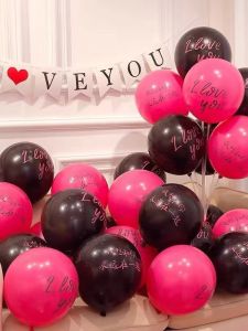 Đèn Lồng Trang Trí Lễ Hội Màu Đỏ Đen Dành Cho Ngày Lễ Tình Nhân Sinh Nhật Bạn Gái Cầu Hôn Đám Cưới Trang Trí Không Gian Lãng Mạn