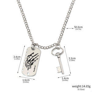Love and Deepspace Caleb Rafayel Personality Couple Fashion Necklace Wolf Claw Cosplay Pendant Clavicle Chain Holiday Gifts