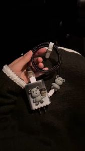 Dimi 【 มาใหม่ แบบิ๊กเทากาเเฟ 】เคสสายชาร์จ สำหรับ ออปโป oppo 33w สายชาร์จ ลายการ์ตูนน่ารัก Cable Bite vivo44W oppo80W oppo67w