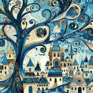 Huacan Diamond Painting Tree City House Diamond Mosaic Landscape Complete Kit Decorative Paintings