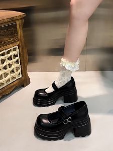 Giày Búp Bê Khoá Cài Đế Vuông 7.5CM L590-2588