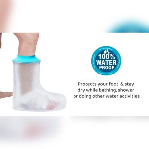 aCurio READY STOCK Cast Shower Cover for Adult Foot Leg Waterproof Foot Cast Wound Cover Protector for Shower Bath Watertight Seal to Keep Wounds Dry