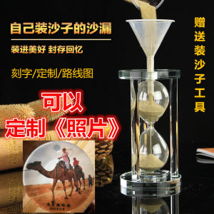 Creative DIY Sand Timer Decoration Memorial Self-Assembly Sand Inverted Modern Simple Crystal Living Room Desk Ornament