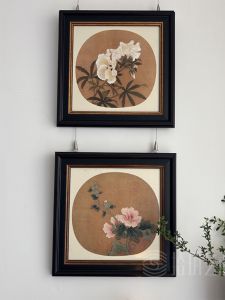 Retro Chinese Floral Wall Art Modern Decorative Painting for Living Room Restaurant Background Decoration Oil Canvas Spray Paint