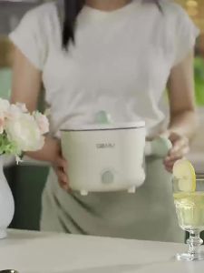 Electric Lunch Box Multifunctional 1.8L Non-Stick Pot & Portable Steamer 600W Adjustable Mini Cooker for Dorm Hot Pot