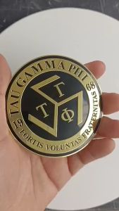 High Quality 3-inch Bendable TAU Motor Emblem TAU GAMM PHI FORTIS VOLUNTAS FRATERNITAS Logo Waterproof And Non fading