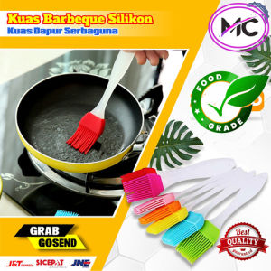 Kuas Masak Anti Panas Kuas Silikon Tahan Panas 4pcs Kuas Dapur Oles Bumbu Bakar Mentega Adonan Serbaguna Multifungsi Praktis Murah Mudah di Cuci