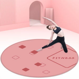 Indoor Jump Rope Shock Absorption Mat Circular Silent Anti-Slip Yoga Special Sound Insulation Floor Mat Crystal Velvet Stripe Pattern