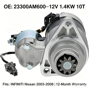 Starter Motor 17904N 12V 1.4KW 10T OE 23300AM600 For NISSAN 350Z Z33 INFINITI G35 FX35 M35 VQ35DE 3.5L 2002-2008