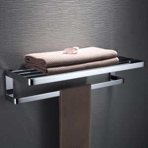 German Bathroom Full Copper Solid 2-Tier Towel Bracket Towel Rack High-End Bathroom Hardware Pendant Hotel Villa