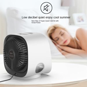 New Desktop Water Cooling Fan Mini Refrigeration Air Conditioner USB Air Cooler Convenient Mobile Humidification High Wind Spray