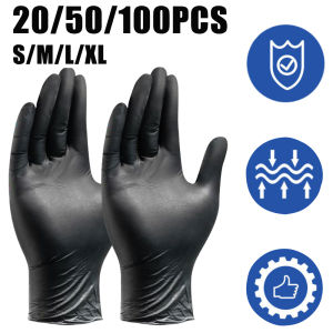 20/50/100pcs Disposable Nitrile Gloves For Tattoo Tool S/M/L/XL Home Cleaning Glove Textured Mechanic Hair Dye Beauty Work Tools