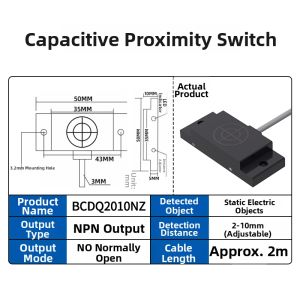 JINGJIAKE | Ultrathin Flat Capacitive Proximity Level Sensor Switch