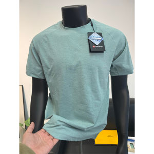 Quick Dry Ice Silk Mens T-Shirt Short Sleeve Lightweight Fitness American Sports Outdoor Badminton Summer Breathable round Neck