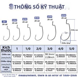 9KM DWLIFE | Bộ Móc Câu Giun 9KM EWG Móc Câu Có Gai Bằng Thép Carbon Cao Dùng Để Câu Cá