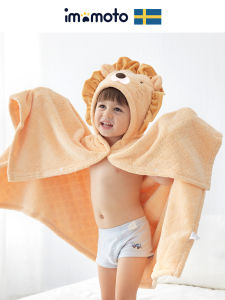 Imomoto Baby Bath Robe Quick Dry Absorbent Hooded Childrens Coat Towel with Hat for Newborn Infants And Toddlers