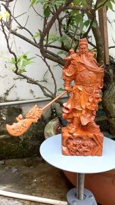 Tượng Quan Công gỗ hương cao 40cm - Tượng Phong Thủy Để Bàn - Quà Tặng Ý Nghĩa - Trang Trí Bàn Làm Việc - Trang Trí Nhà Cửa Decor