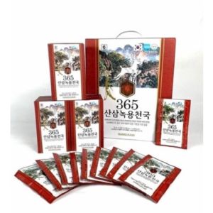 Nước Hồng Sâm Nhung Hươu Núi 365 Hansusam Hàn Quốc 60 gói x50ml