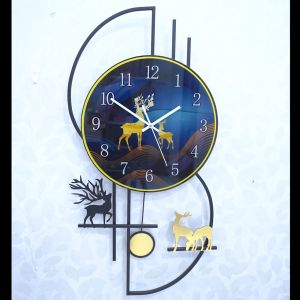 Đồng Hồ Treo Tường Trang Trí Decor - Mẫu Đồng Hồ Quả Lắc Hiện Đại - Trang Trí Nhà Cửa - BH 5 năm - D1Home - QL08