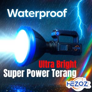 HEZOZ Ultra Bright Flashlight Version 2 P90A+LED (2 Year WARRANTY)(Ready Stock)Lampu Suluh HEZOZ Versi 2 New Upgraded Version P90A+ LED Rechargeable Spotlight