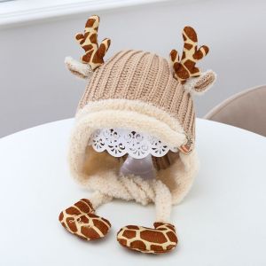 Mũ Len Trẻ Em Mũ Bảo Vệ Tai Cho Bé Trai Và Bé Gái Mũ Len Dệt Kim Ấm Áp Mùa Thu Đông Mũ Trẻ Em Thời Trang Hợp Thời Trang