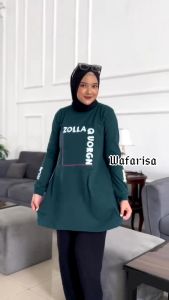 Baju Atasan Wanita Terbaru Quait Tunik Kaos Katun Combed 24s S M L XL XXL 3XL Tunik Jumbo Kekinian