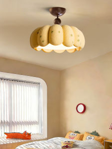 HONGPINAIJIA | Pumpkin Shape French Style Girls Bedroom Ceiling Light