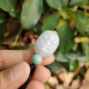 Fire Spirit Natural Type A Jadeite Pendant 🔥 - Light of Ambition (Sku: pendant429)