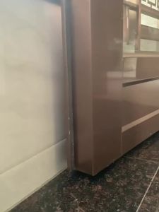 95/120mm Stainless Door Stopper Anti Collision Rubber Buffer with 3M Adhesive Tape Home Hardware