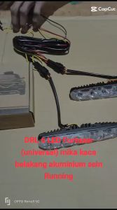Lampu Led DRL Mobil Universal 6 Titik Putih Dengan Sein Running