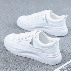 รองเท้าผ้าใบลำลองสำหรับผู้หญิง สีขาว ระบายอากาศได้ดี รองเท้าผ้าใบสำหรับเล่นกีฬา ฤดูร้อน 2025 รองเท้าผ้าใบสำหรับผู้หญิง รองเท้าผ้าใบลำลอง