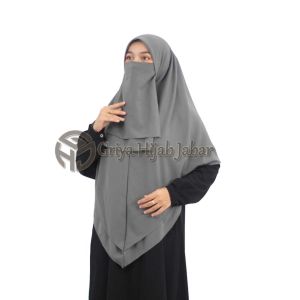 (Gratis Cadar 2Layer) Segiempat Instan Jumbo Khimar Mawar Syari Segi Empat Khimar Hijab Jilbab Wanita Kekinian 2023
