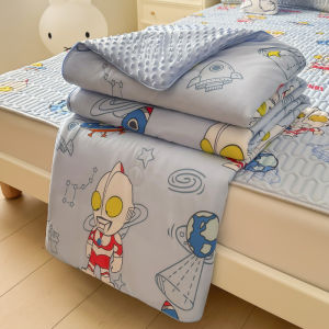 Summer Coolness Bean Flannel Soothing Blanket for Students Dormitory Air Conditioned Blanket Ultraman Children Thin Spring Autumn Quilt