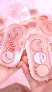 PINKFLASH 3 Shades Eyeshadow Palette Giltter High Pigment Easy To Blend Lasting