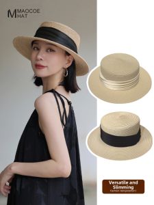 MMAOCOE | French Style Sun Blocking Straw Hat Womens